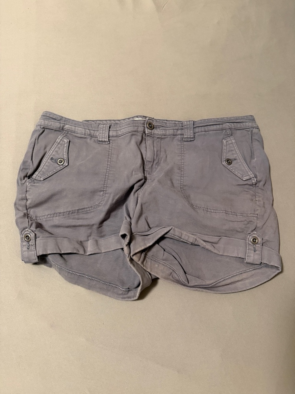 torrid Lavender-Gray Fold-Tab Utility Shorts